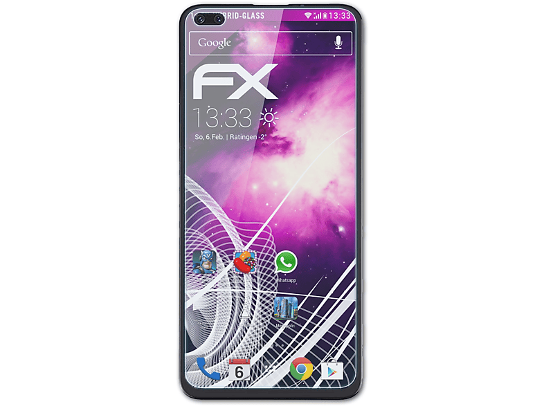 ATFOLIX FX-Hybrid-Glass Schutzglas(für Oppo Realme SuperZoom) X3