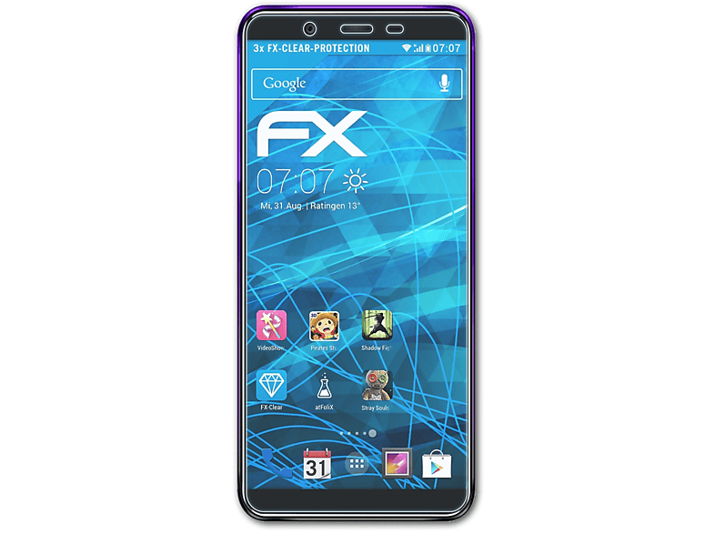 ATFOLIX 3x FX-Clear Displayschutz(für Oukitel U25 Pro)