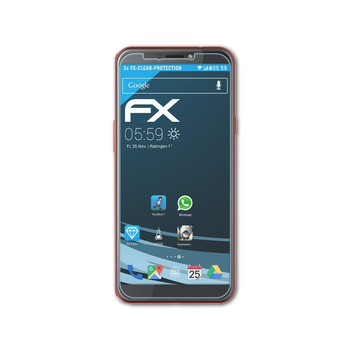 Displayschutz(für 12s) Desire ATFOLIX FX-Clear HTC 3x