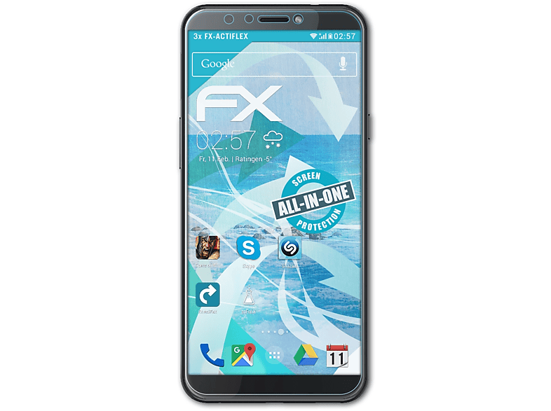 Displayschutz(für Exodus HTC ATFOLIX 3x FX-ActiFleX 1s)