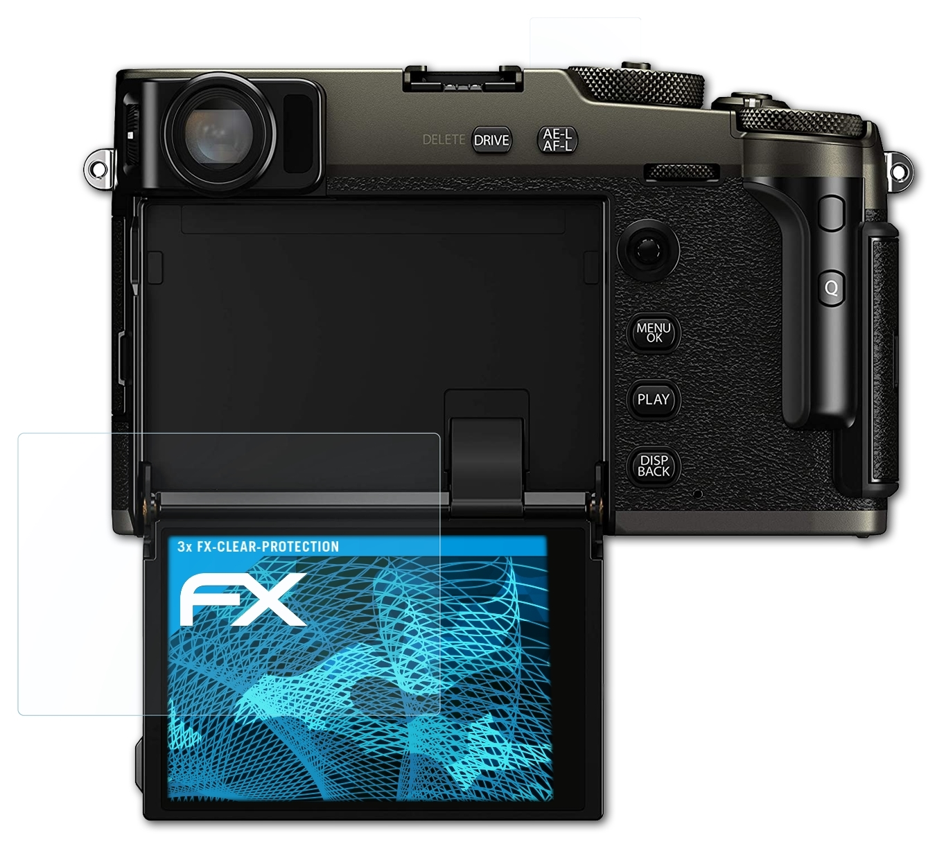 X-Pro3) Fujifilm 3x FX-Clear Displayschutz(für ATFOLIX