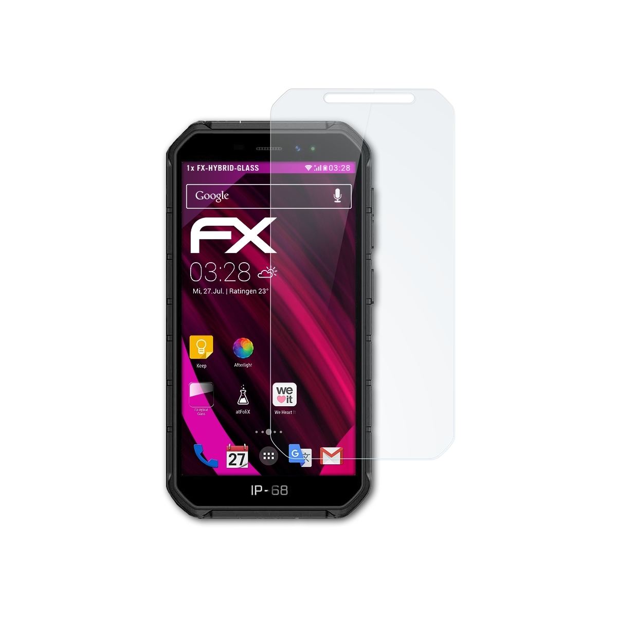 ATFOLIX FX-Hybrid-Glass Schutzglas(für Ulefone Armor X7)