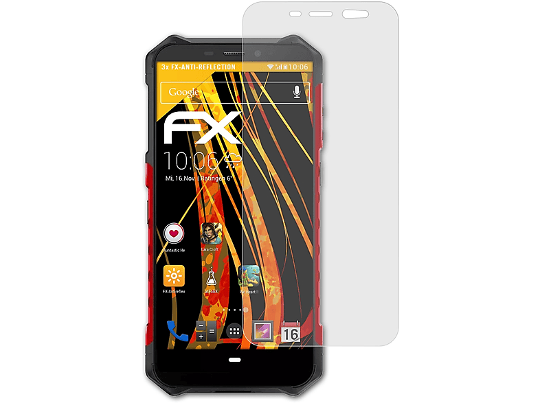 ATFOLIX 3x FX-Antireflex Displayschutz(für Ulefone Armor X5)