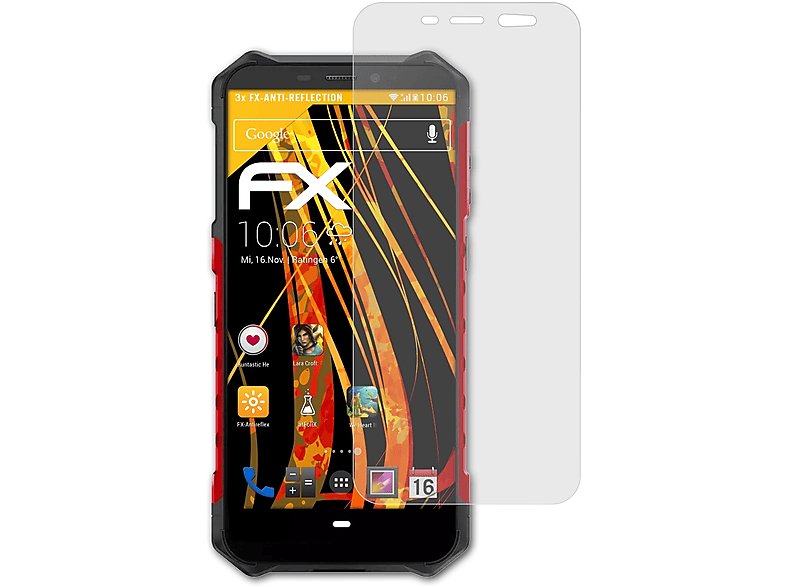 Ulefone Displayschutz(für FX-Antireflex X5) Armor ATFOLIX 3x