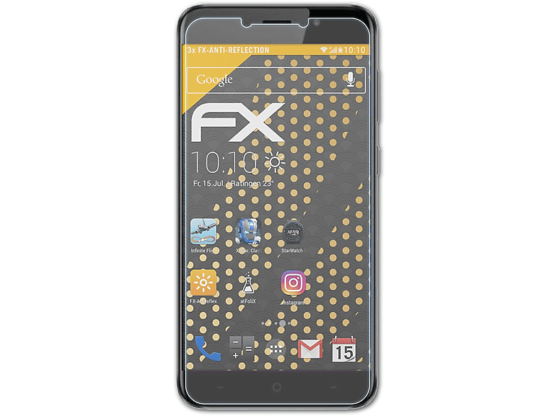 ATFOLIX 3x FX-Antireflex Displayschutz(für TP-Link Neffos C7s)