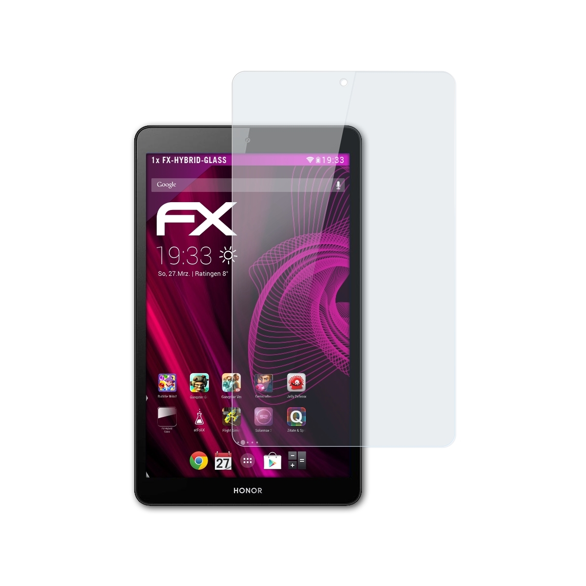 ATFOLIX FX-Hybrid-Glass 5 (8 Honor Pad Huawei Schutzglas(für inch))