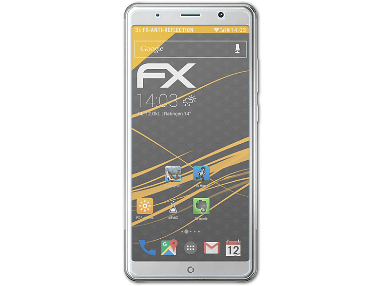 ATFOLIX 3x FX-Antireflex Displayschutz(für Echo Fusion)