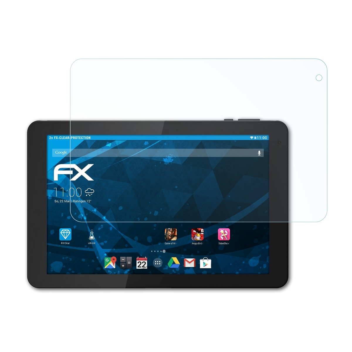 Archos 2x FX-Clear S) 101 Oxygen Displayschutz(für ATFOLIX