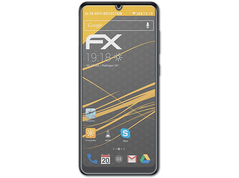 ATFOLIX FX-Antireflex Samsung A31) Displayschutz(für 3x Galaxy