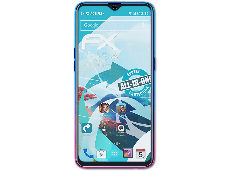 Oppo RX17 3x ATFOLIX FX-ActiFleX Neo) Displayschutz(für