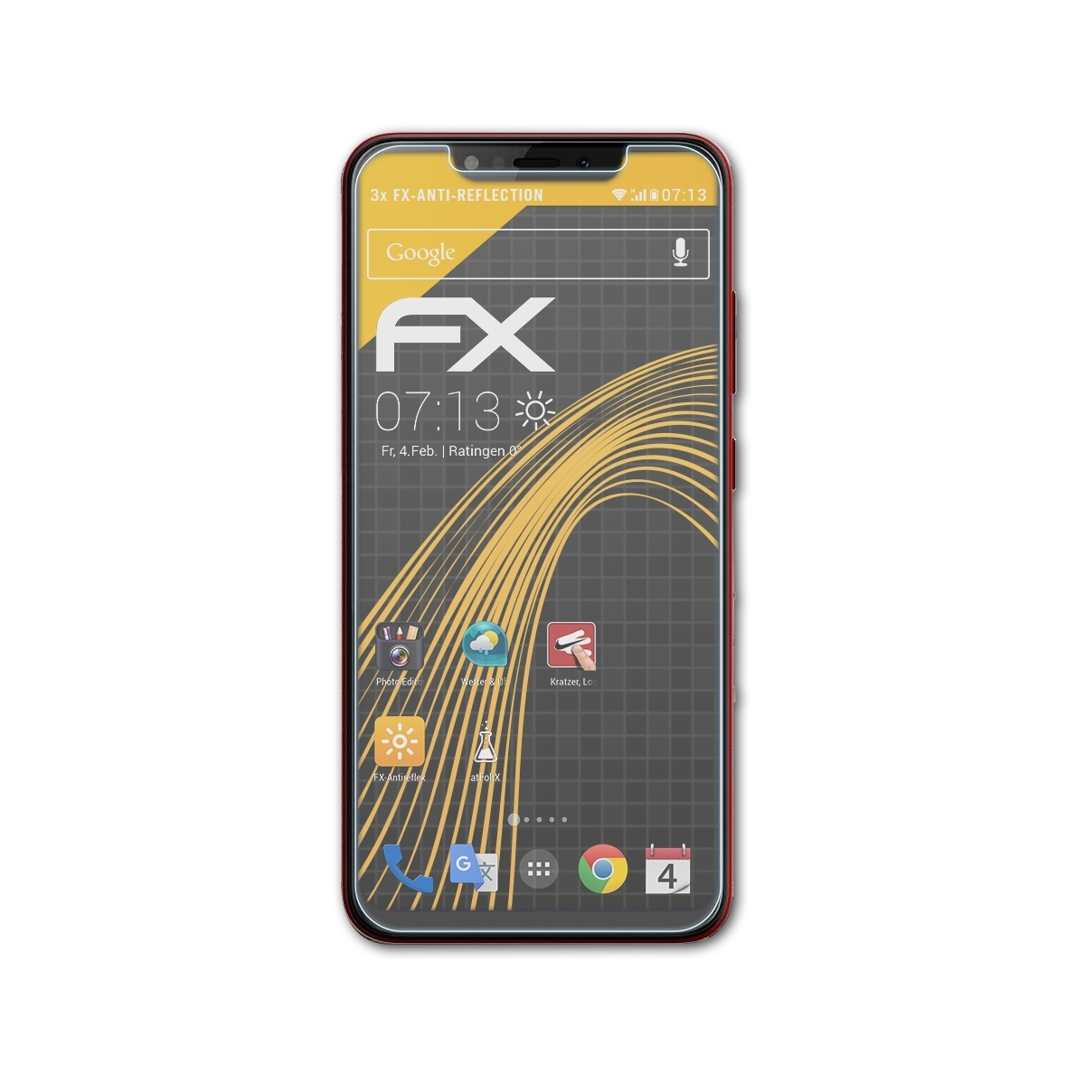 ATFOLIX 3x FX-Antireflex Infinix Displayschutz(für Hot 6X)