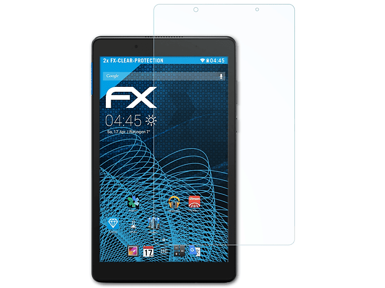 ATFOLIX 2x FX-Clear Displayschutz(für Lenovo Tab E8)
