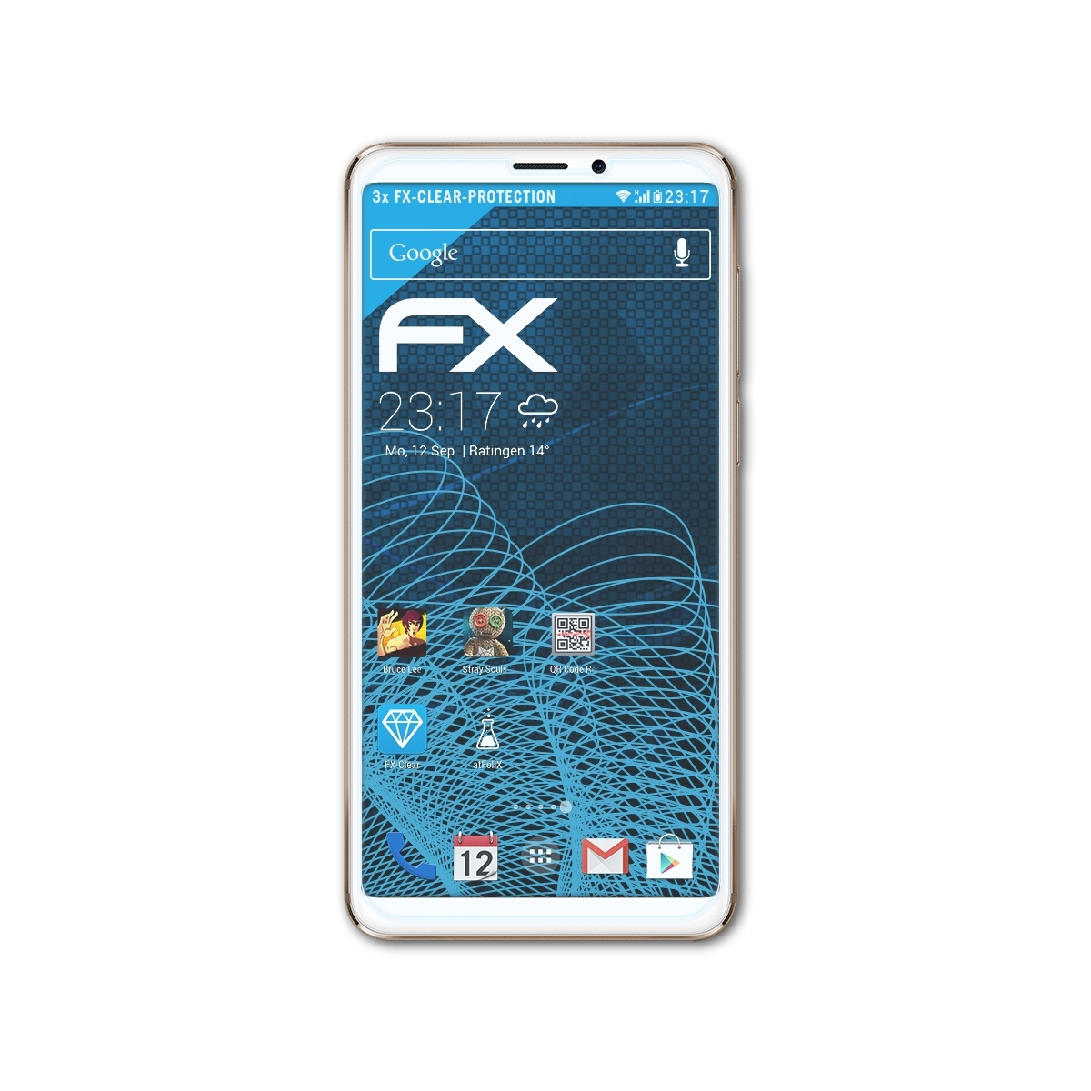 ATFOLIX 3x FX-Clear Displayschutz(für (2018)) Meizu M8