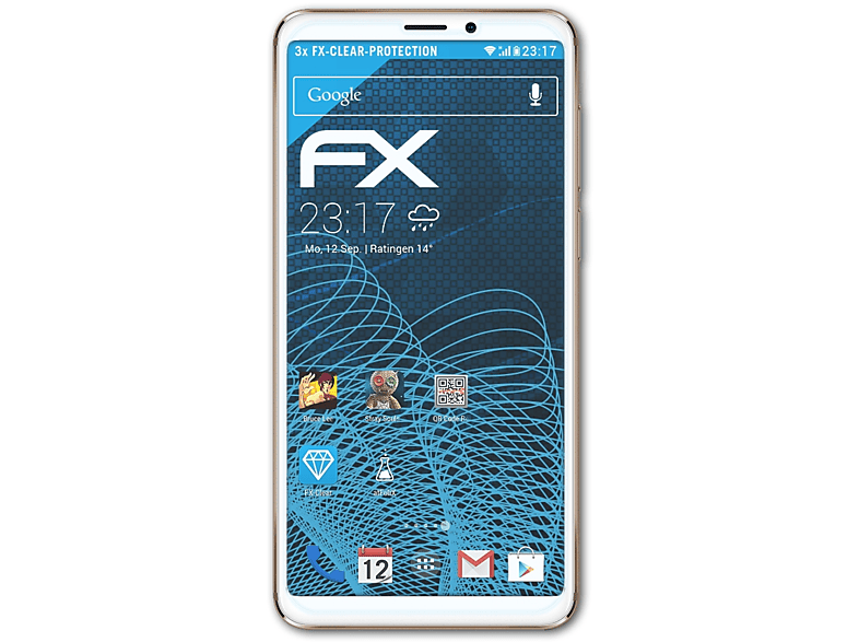 ATFOLIX 3x FX-Clear Displayschutz(für Meizu M8 (2018))