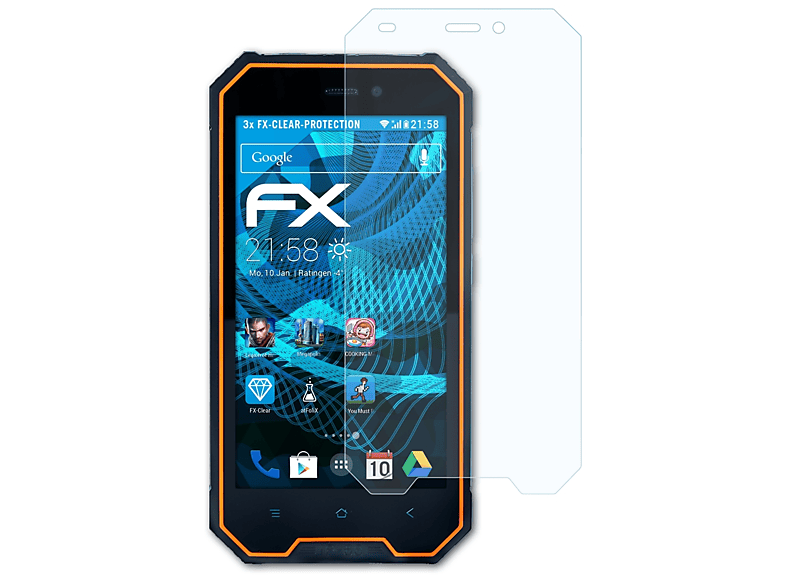 ATFOLIX 3x FX-Clear Noa Displayschutz(für Lite) Hummer