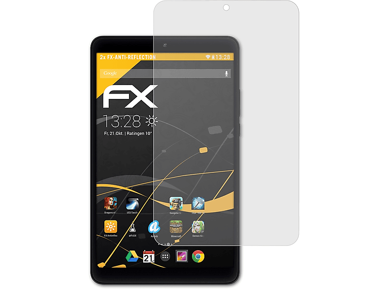 ATFOLIX 2x Xiaomi Pad 4) Displayschutz(für FX-Antireflex Mi