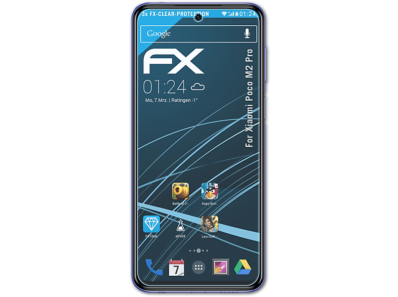ATFOLIX 3x FX-Clear Poco Xiaomi Displayschutz(für M2 Pro)