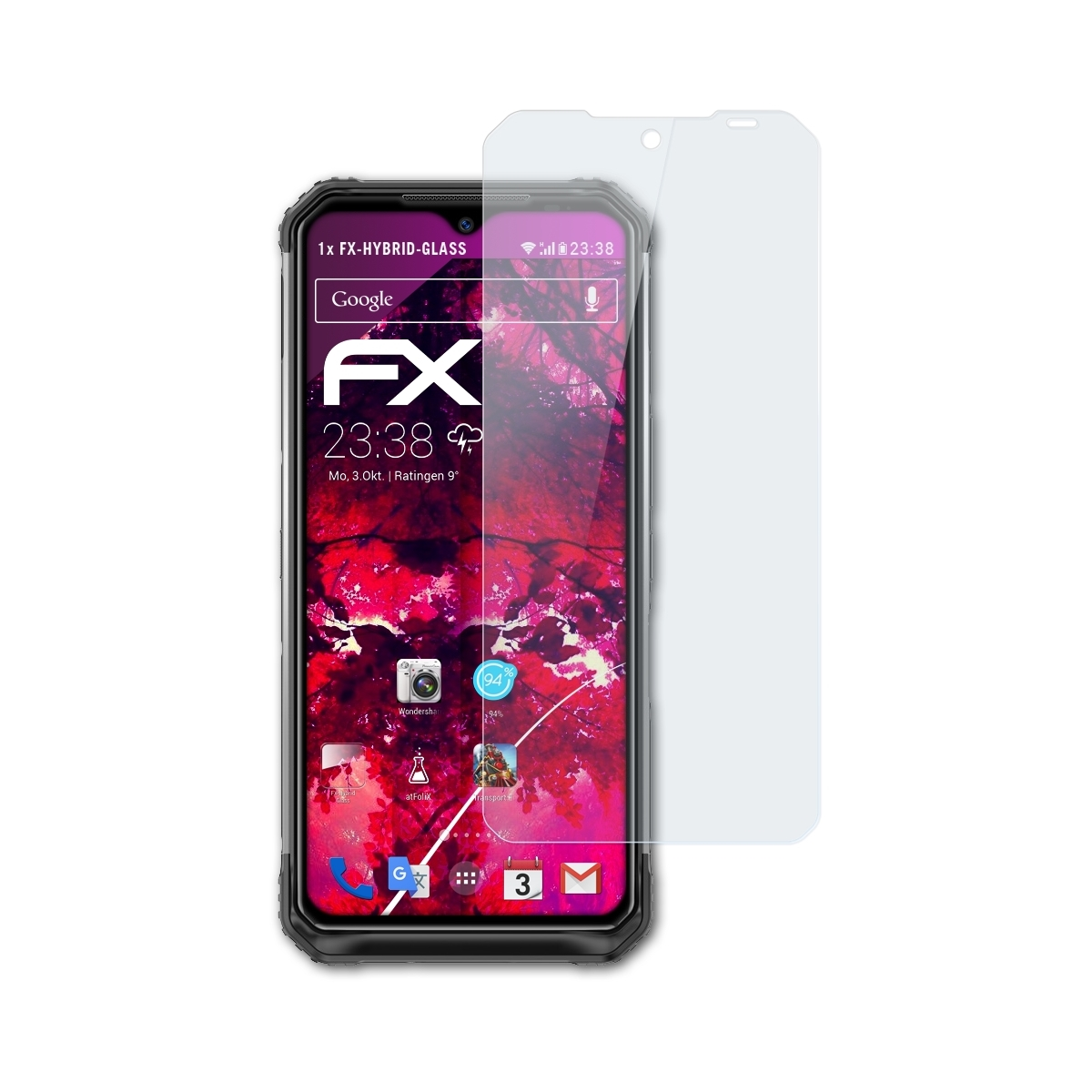 ATFOLIX FX-Hybrid-Glass Schutzglas(für S95) Doogee