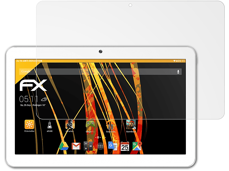 ATFOLIX FX-Antireflex 10.1) Mobility 2x Polaroid Displayschutz(für