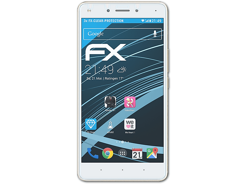 ATFOLIX 3x FX-Clear Displayschutz(für Infinix Zero 4 Plus)