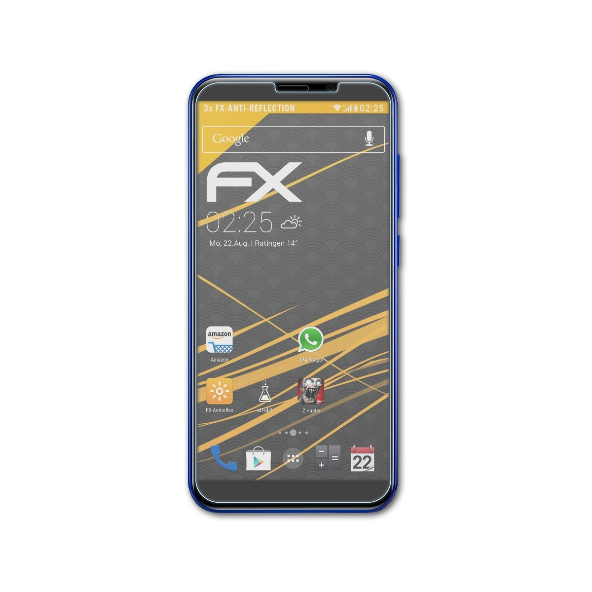 ATFOLIX 3x Wize Prestigio Q3) Displayschutz(für FX-Antireflex
