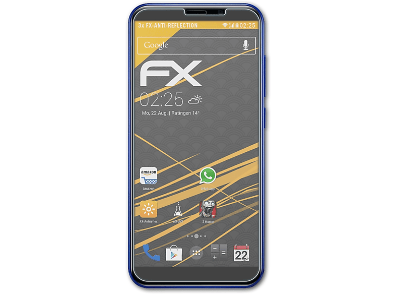3x Displayschutz(für Wize Q3) Prestigio ATFOLIX FX-Antireflex