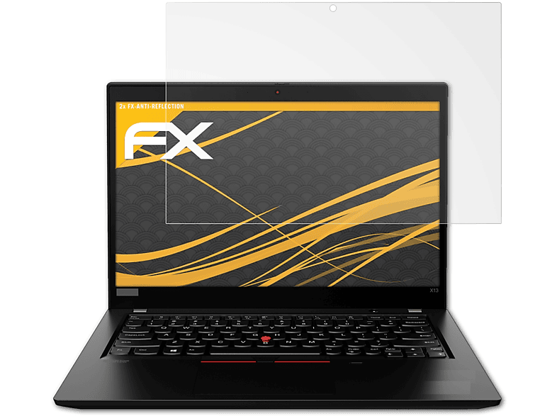 ATFOLIX 2x FX-Antireflex Displayschutz(für Lenovo ThinkPad X13 Yoga)