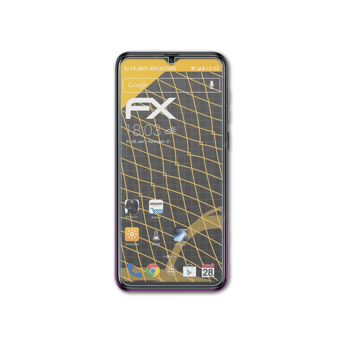 ATFOLIX 3x FX-Antireflex Displayschutz(für M7) Vernee