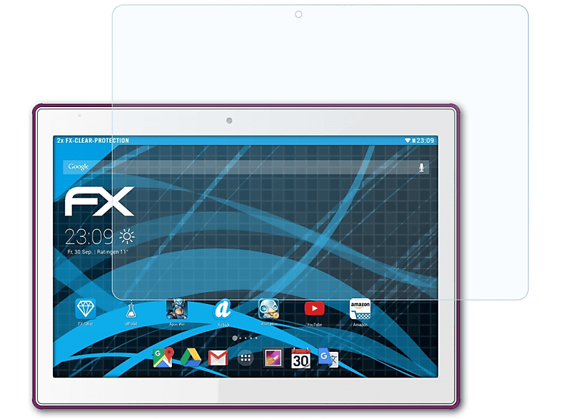 ATFOLIX 2x FX-Clear Displayschutz(für Polaroid Pure 10.1)