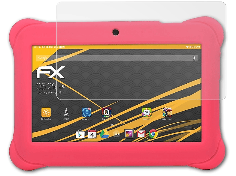 ATFOLIX 2x FX-Antireflex Displayschutz(für Alldaymall Kids Tablet)