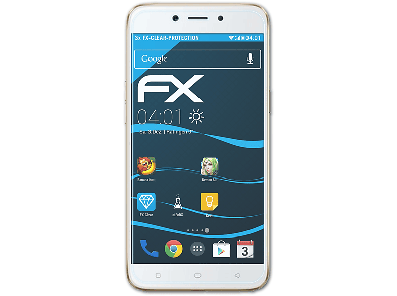 ATFOLIX 3x FX-Clear Displayschutz(für Oppo A71)