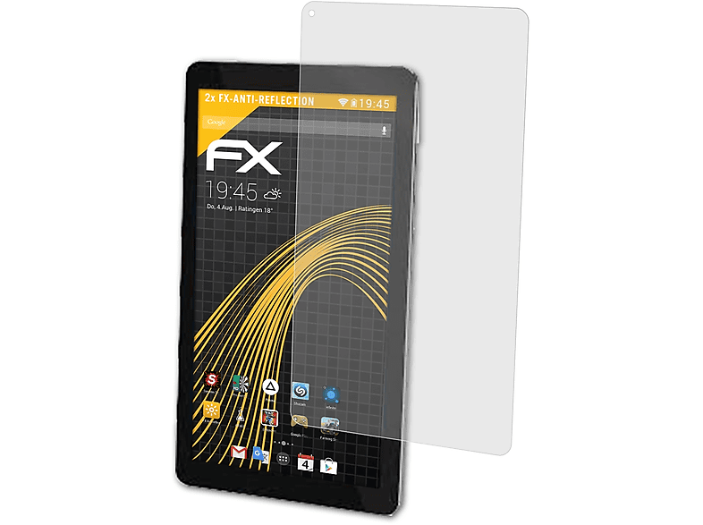 Tablet-PC Displayschutz(für ATFOLIX FX-Antireflex PA10.1M) JAY-tech 2x