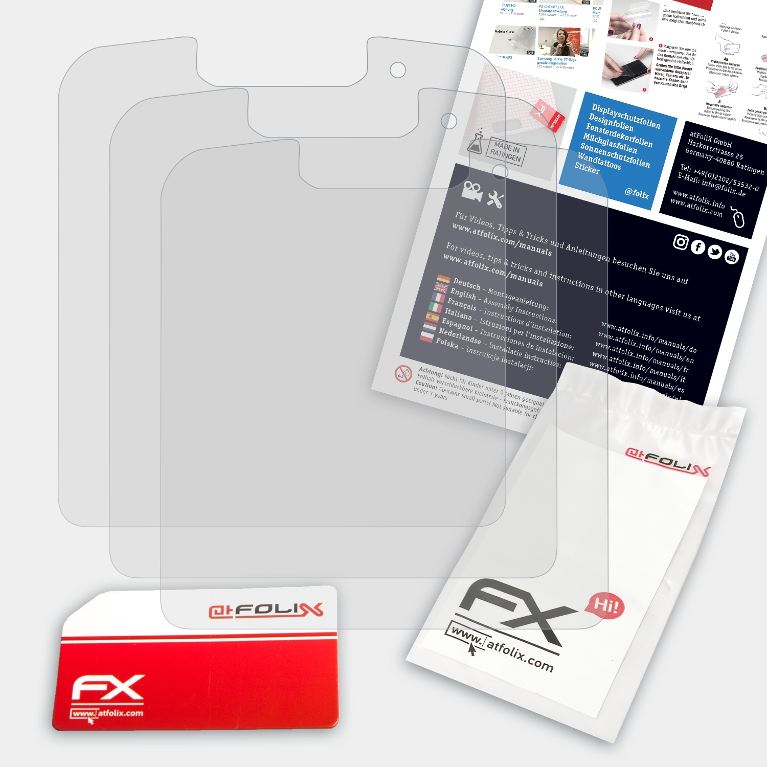 ATFOLIX 3x FX-Antireflex Hytera Displayschutz(für PT560H)