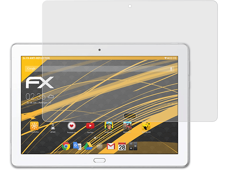 FX-Antireflex ATFOLIX WaterPlay Displayschutz(für 2x Huawei Inch)) (10.1 Honor