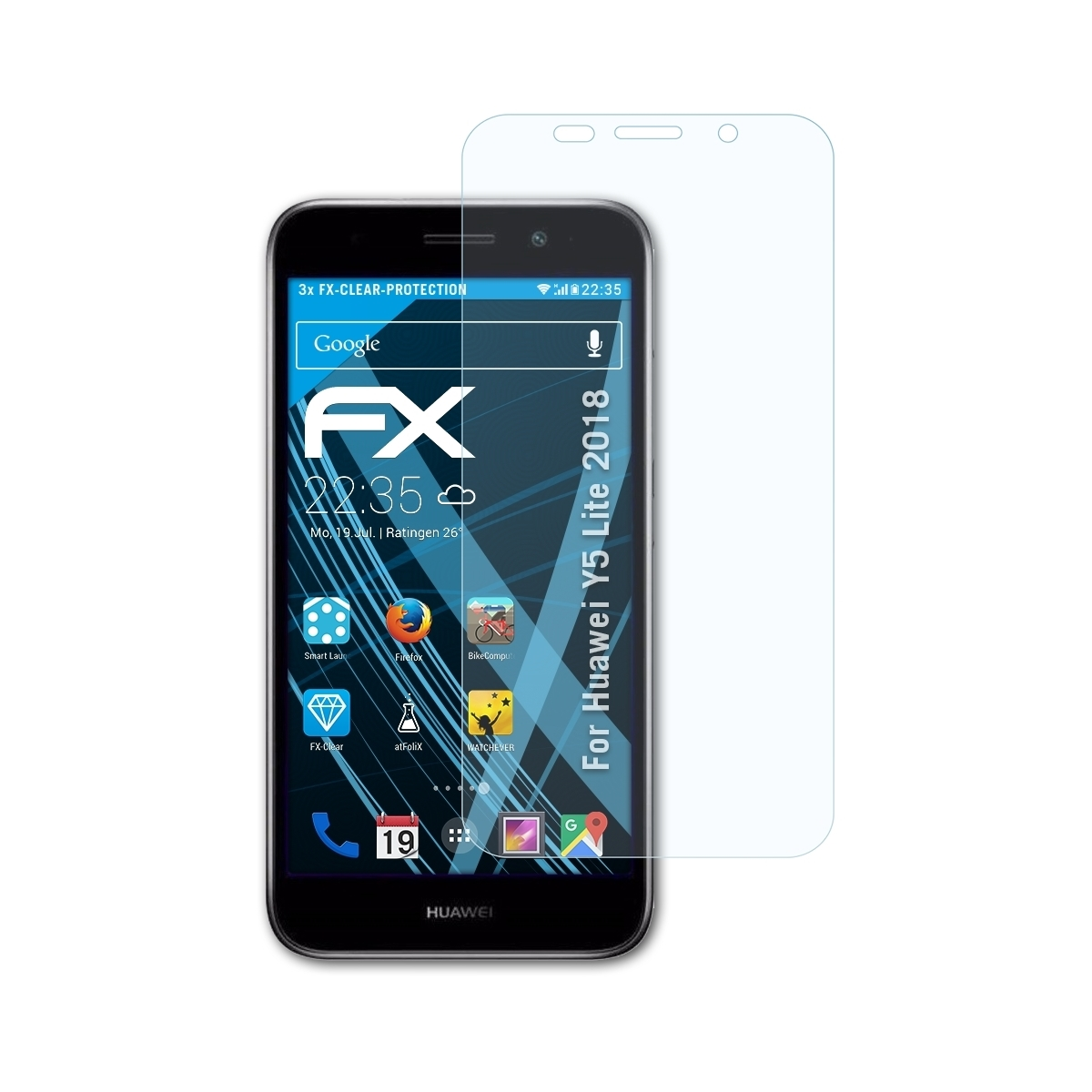Y5 3x FX-Clear ATFOLIX Displayschutz(für 2018) Huawei Lite