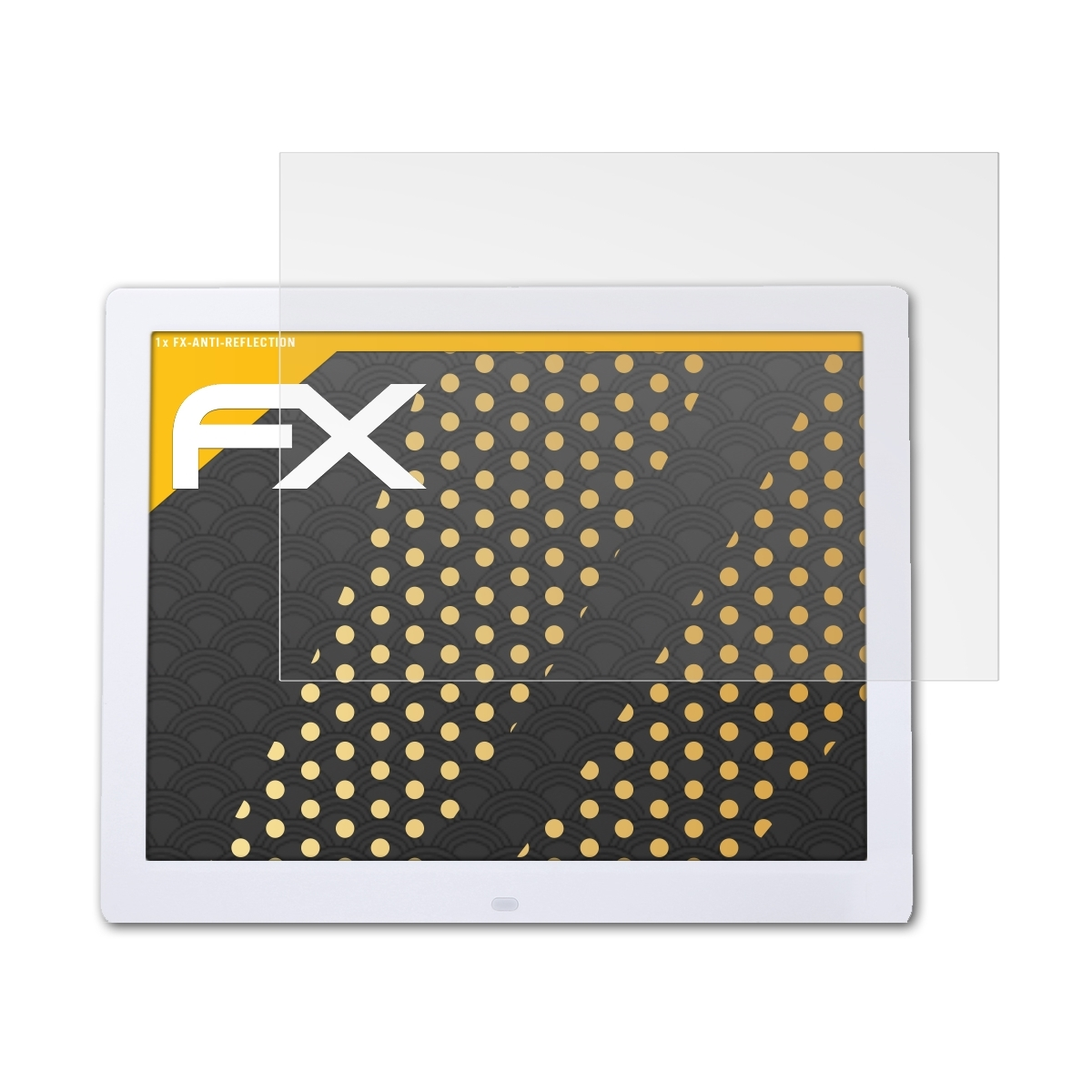 FX-Antireflex Zoll Displayschutz(für (1024x768)) Bilderrahmen ATFOLIX Andoer 15 Digitaler
