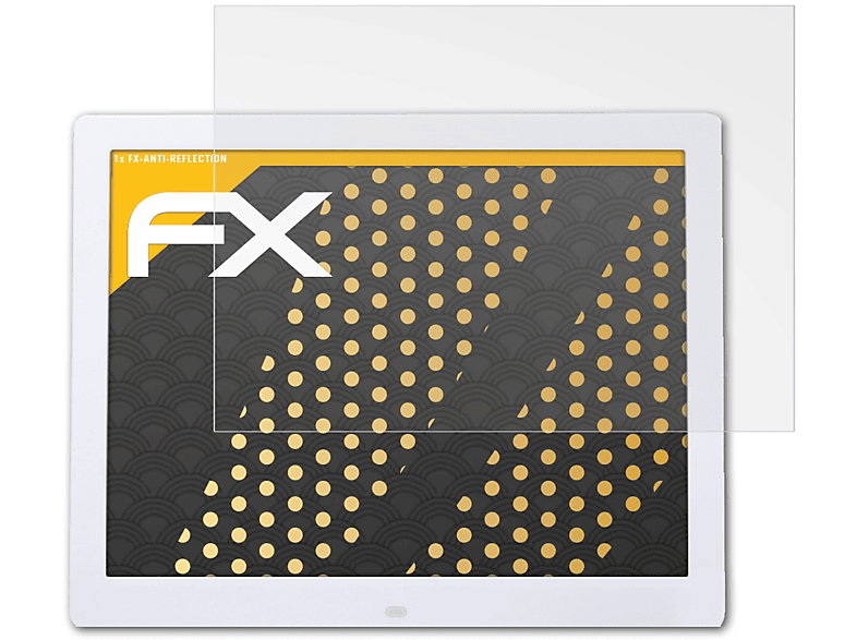 FX-Antireflex Zoll Displayschutz(für (1024x768)) Bilderrahmen ATFOLIX Andoer 15 Digitaler