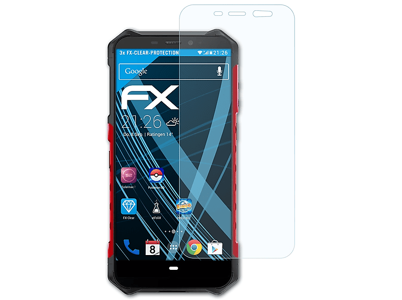 ATFOLIX Displayschutz(für 3x Armor Ulefone X5) FX-Clear