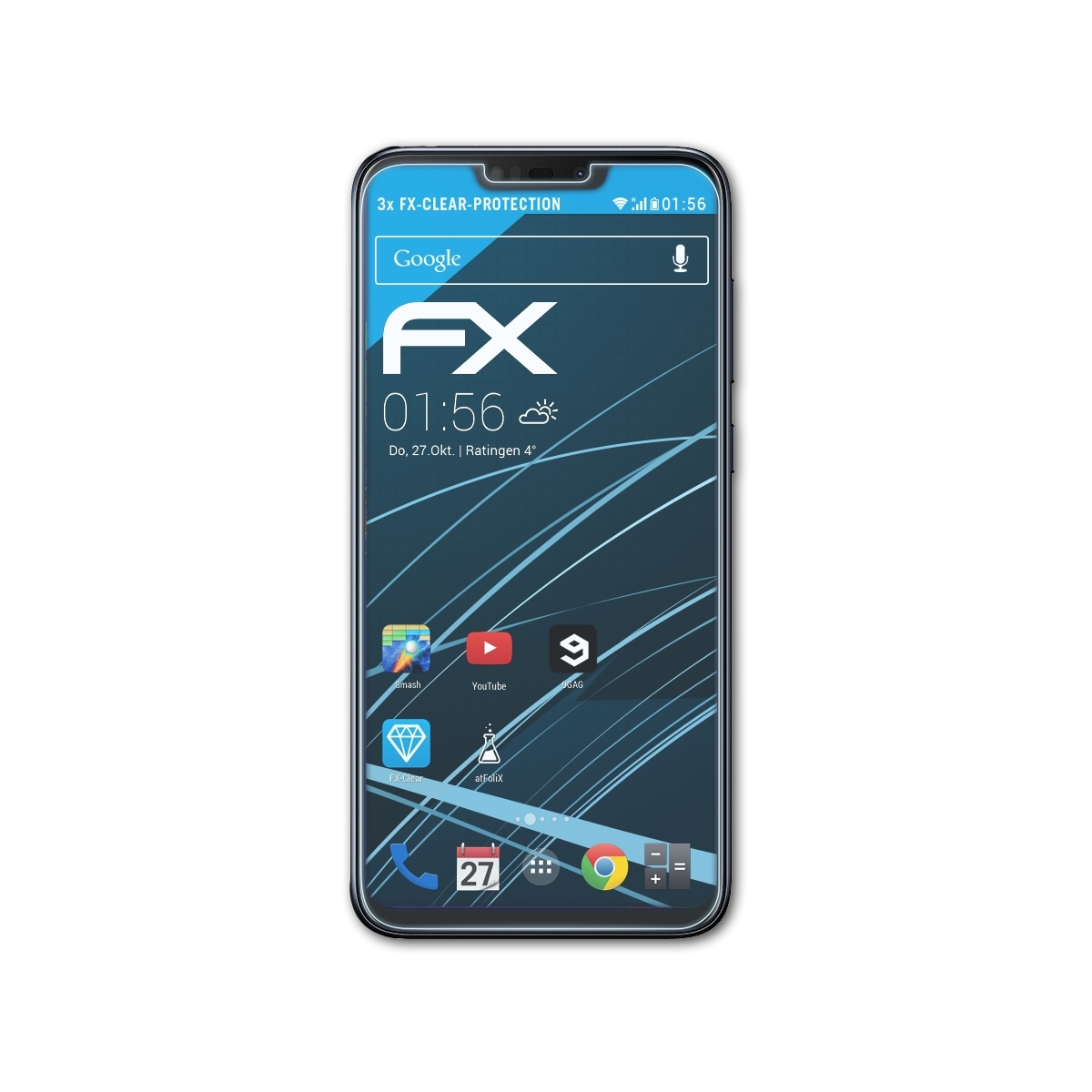 ATFOLIX 3x FX-Clear Displayschutz(für Asus Max (ZB633KL)) (M2) ZenFone