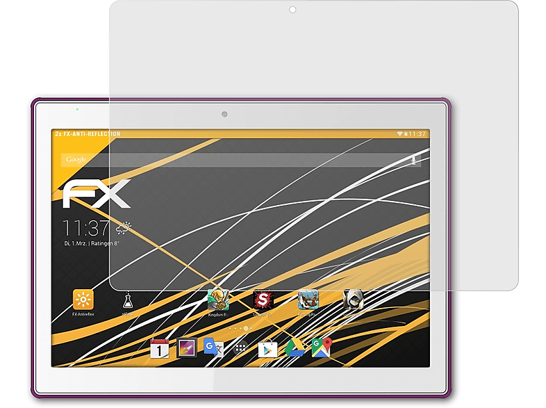 FX-Antireflex 2x Displayschutz(für Polaroid Pure ATFOLIX 10.1)
