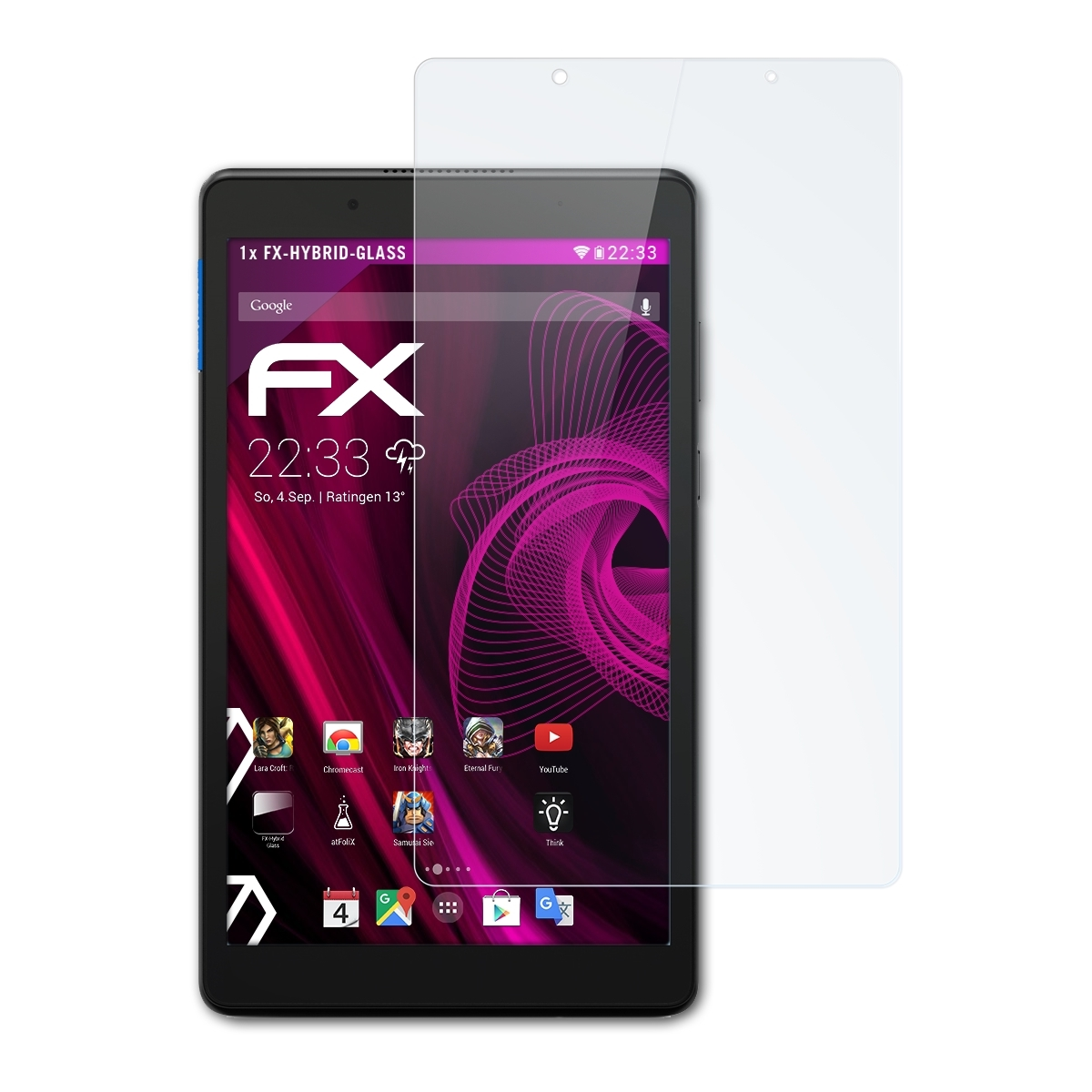 ATFOLIX FX-Hybrid-Glass Schutzglas(für E8) Tab Lenovo