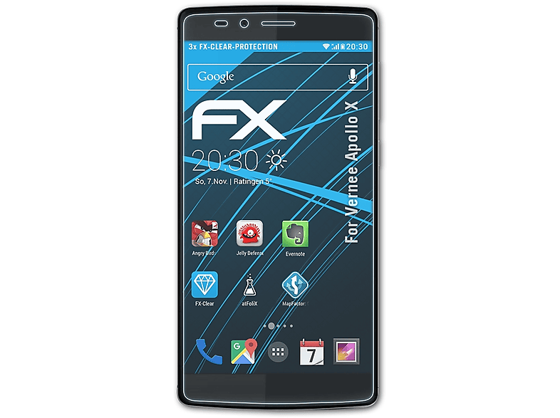 ATFOLIX 3x FX-Clear Displayschutz(für Vernee Apollo X)