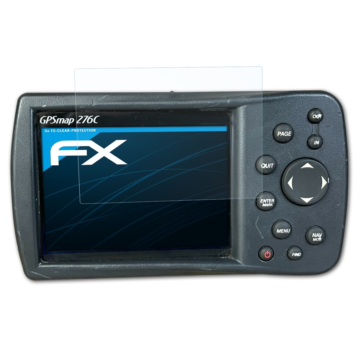 Garmin GPSMap 276c) Displayschutz(für 3x FX-Clear ATFOLIX
