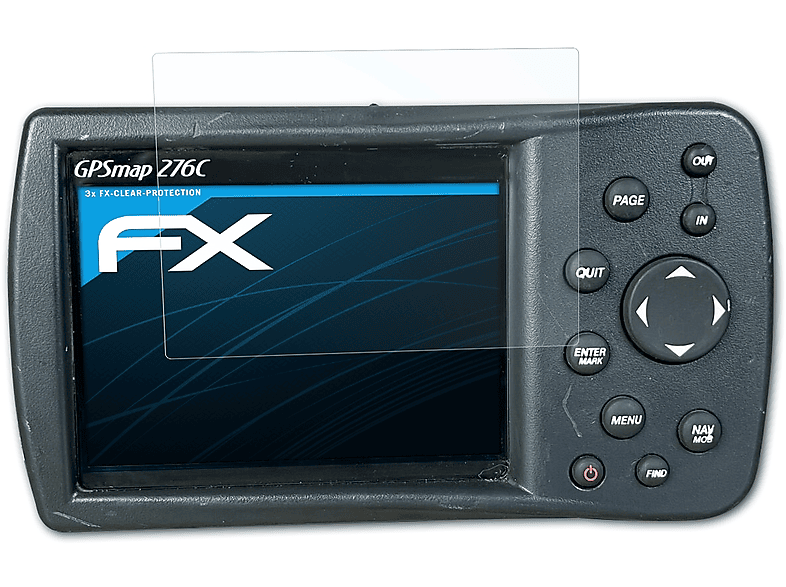 ATFOLIX 3x FX-Clear Displayschutz(für Garmin GPSMap 276c)