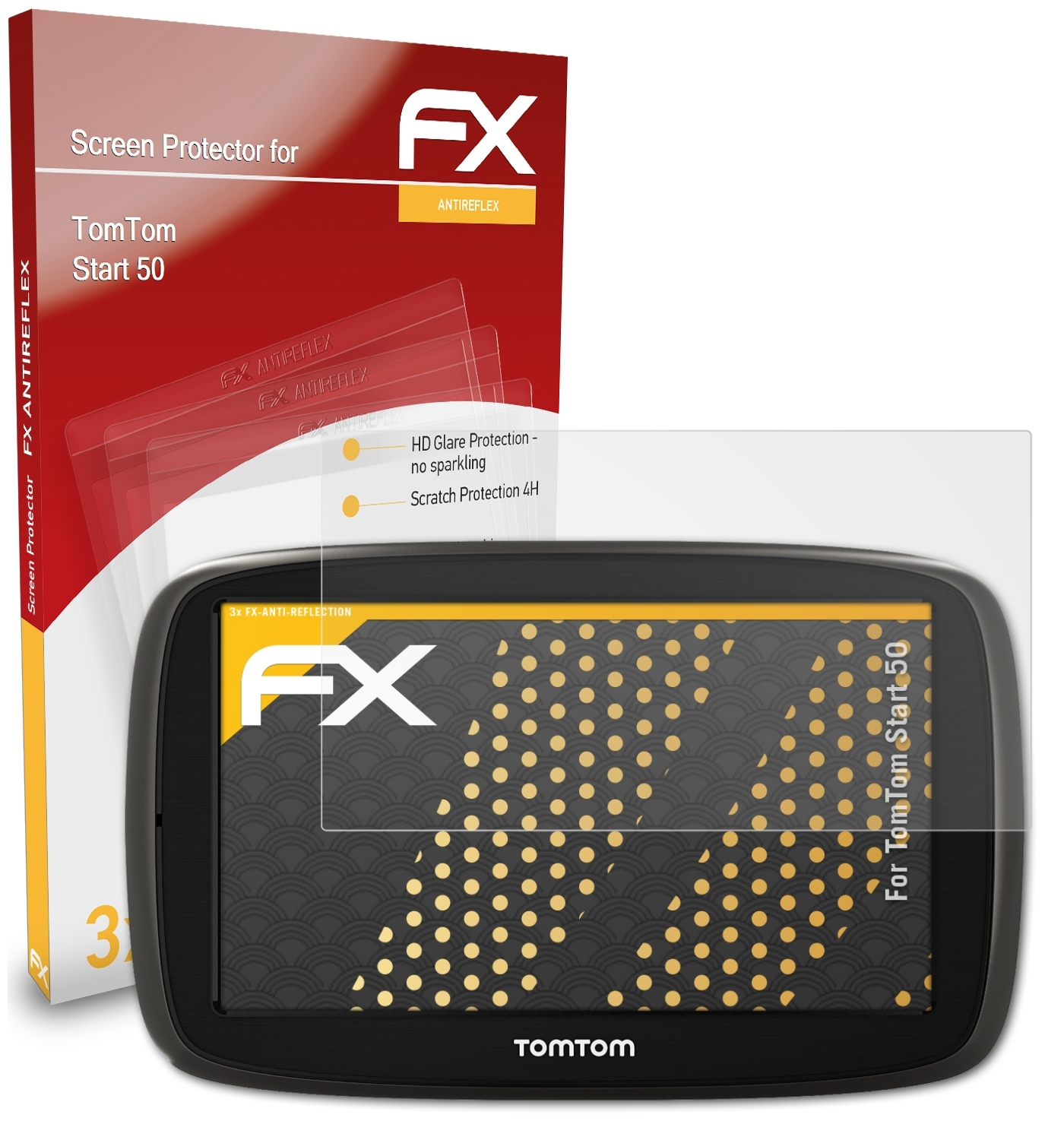 Displayschutz(für 3x Start FX-Antireflex ATFOLIX 50) TomTom