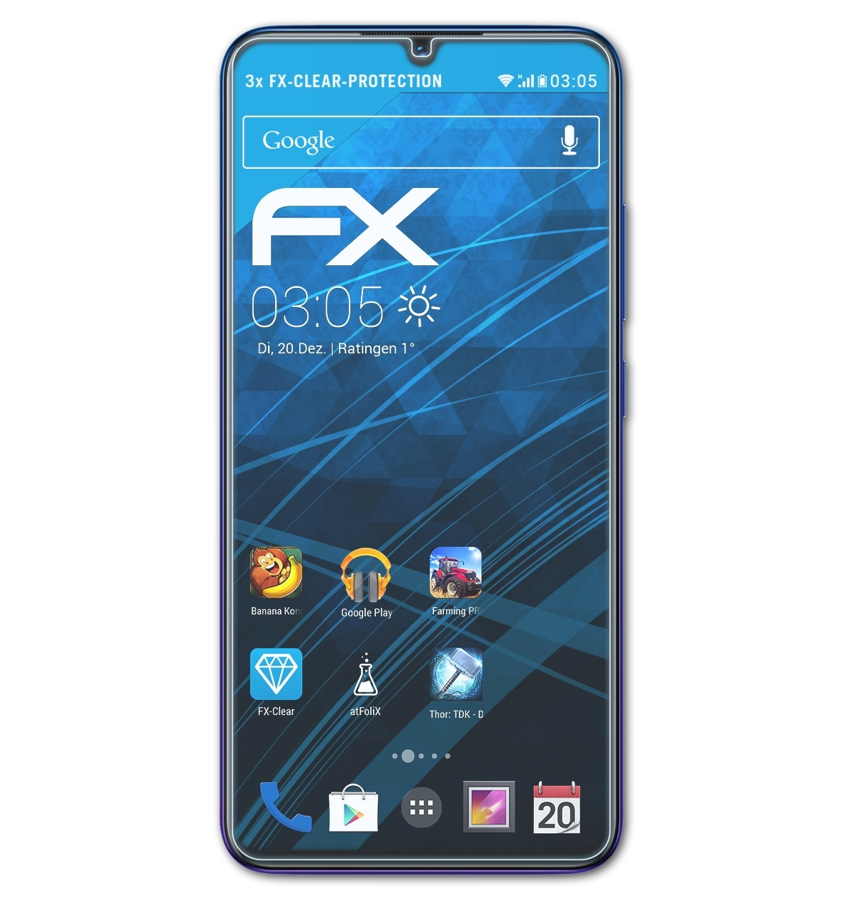 Vivo 3x V11Pro) FX-Clear Displayschutz(für ATFOLIX