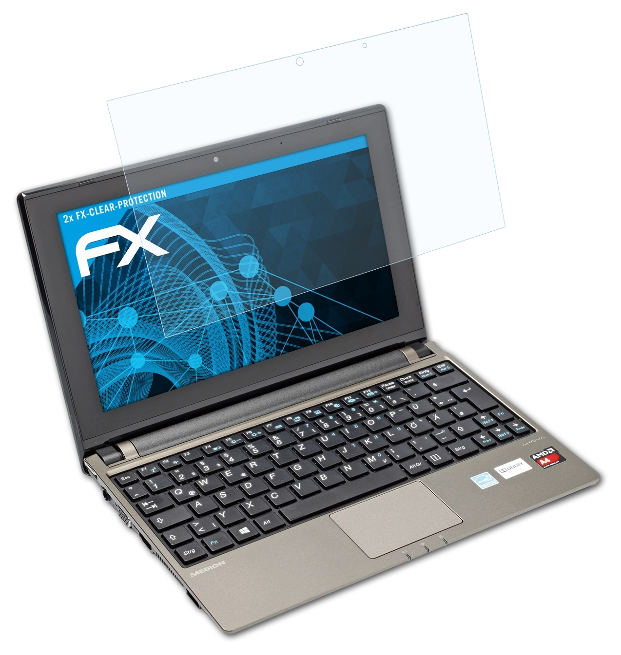 (The ATFOLIX E1318T Medion Touch FX-Clear Displayschutz(für 10) AKOYA (MD99240)) 2x