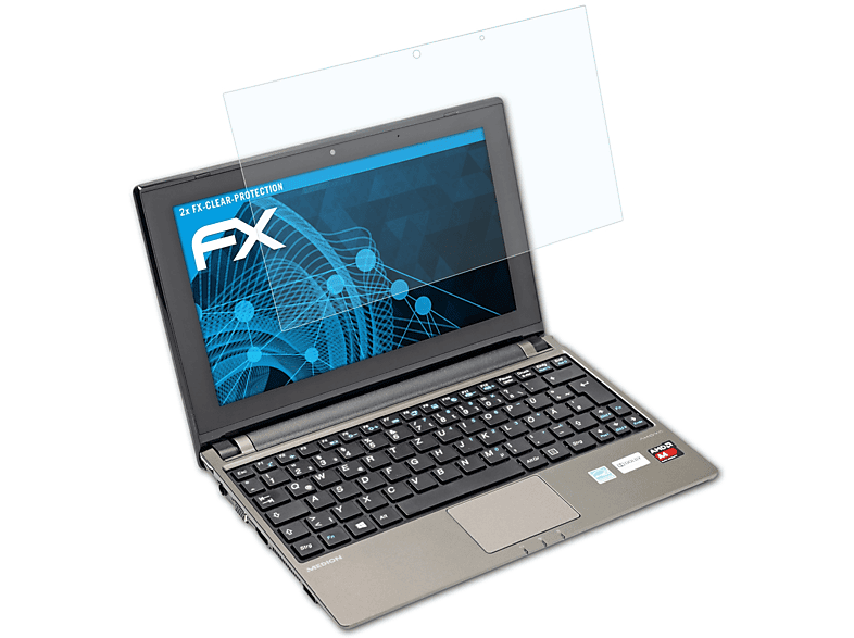 ATFOLIX 2x FX-Clear Displayschutz(für Medion AKOYA E1318T (The Touch 10) (MD99240))