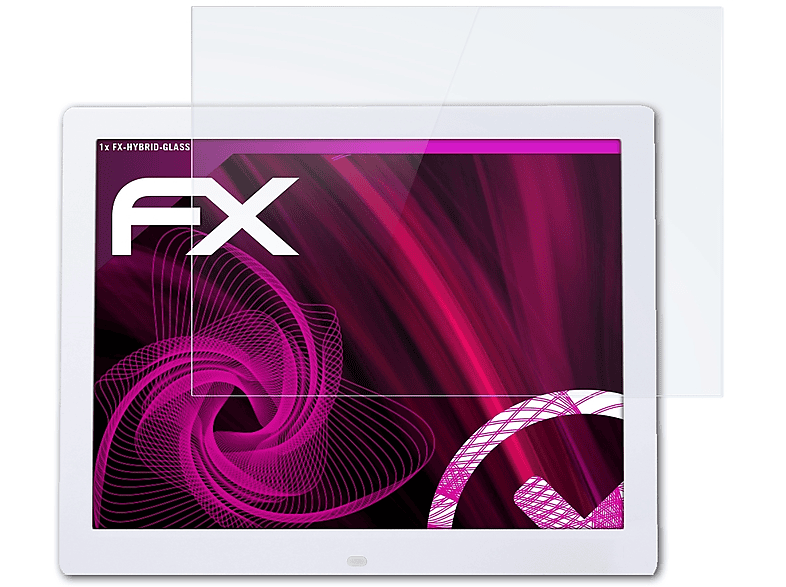 ATFOLIX FX-Hybrid-Glass Zoll (1024x768)) Andoer 15 Schutzglas(für Digitaler Bilderrahmen
