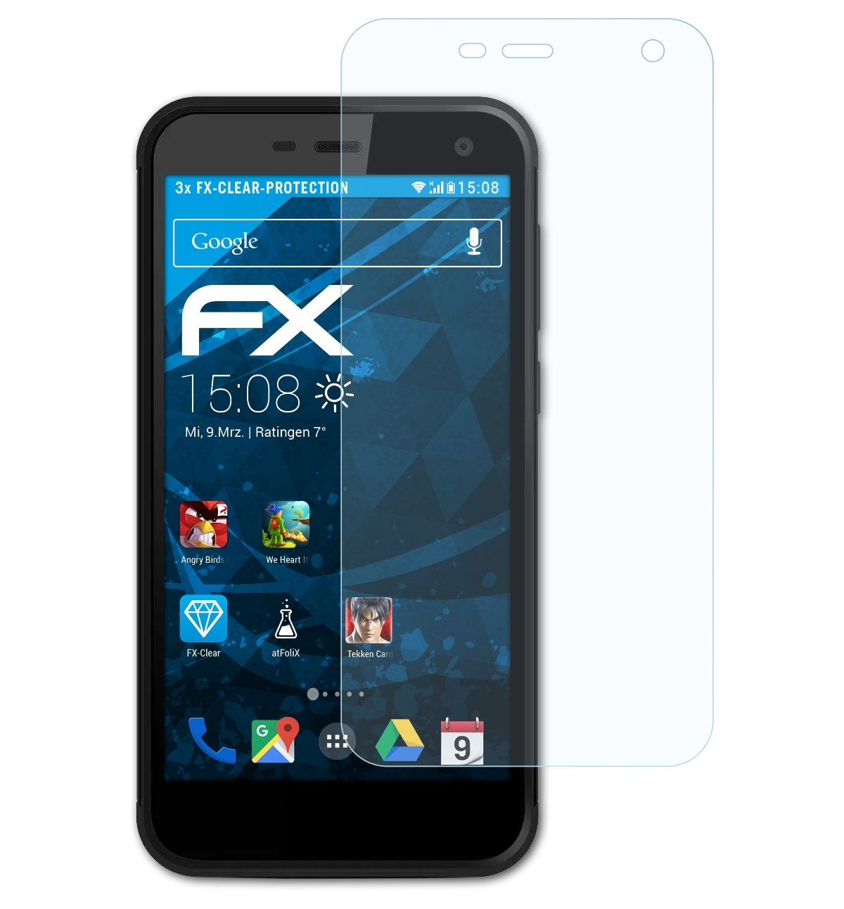 FX-Clear 3x Hardcase H500S) Energizer ATFOLIX Displayschutz(für